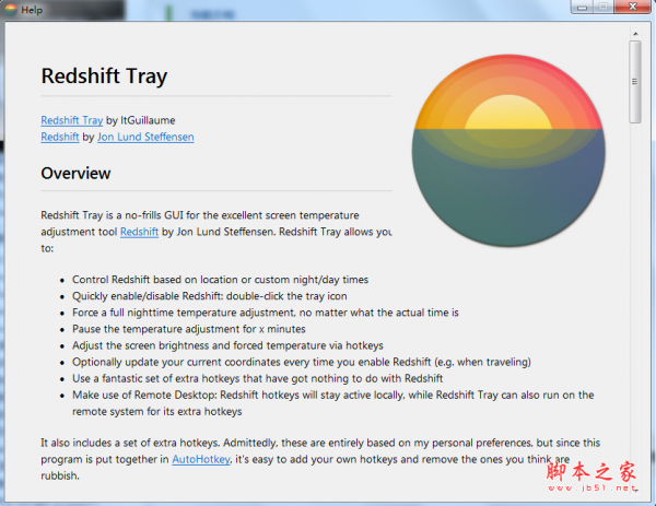Redshift Tray(屏幕色温调节工具) v1.6.5 免费绿色版