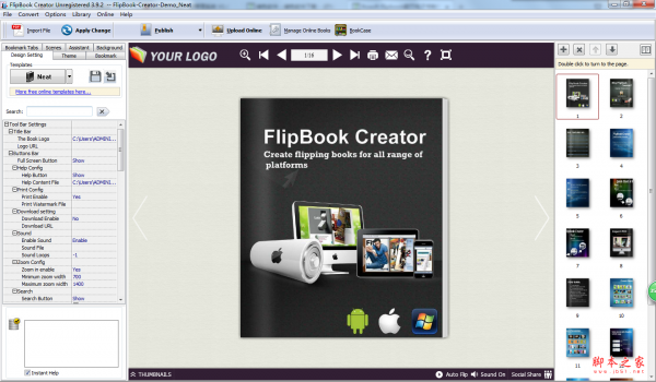 Flipbook Creator Unregistered(翻页电子书制作) V3.9.2 免费安装版