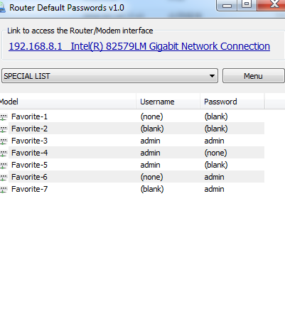 Router Default Password(路由器密码复位工具)V1.0绿色免费版