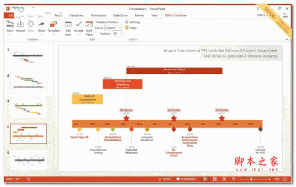 PPT时间轴制作插件 Office Timeline 2018 特别版 3.61.01.00 免秘钥