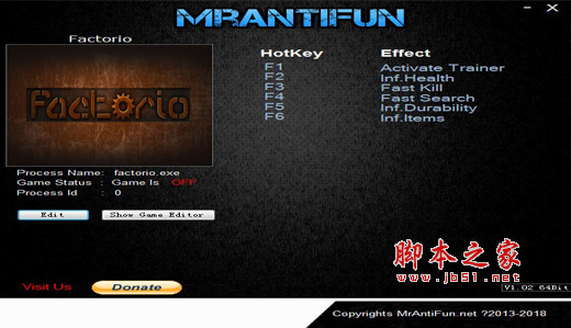 异星工厂无限生命/快速杀戮/无限资源等五项修改器 v0.16.51MrAntiFun版