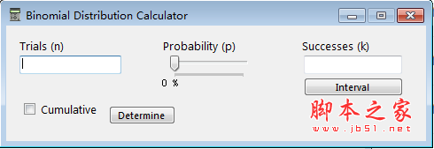 Binomial distribution calculator(二项式分布计算器) v2.2 绿色免费版