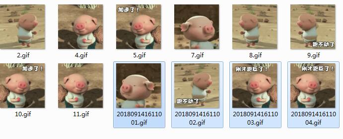 抖音奔跑的猪GIF表情包(减肥互侃必备) 12P高清无水印版