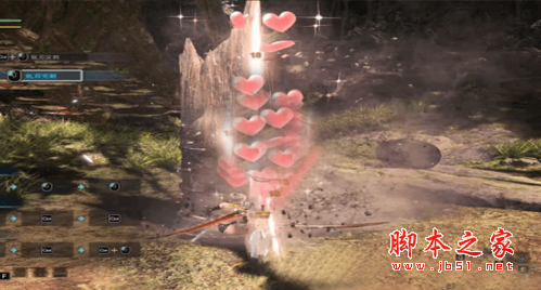 怪物猎人世界太刀劈斩出爱心特效mod