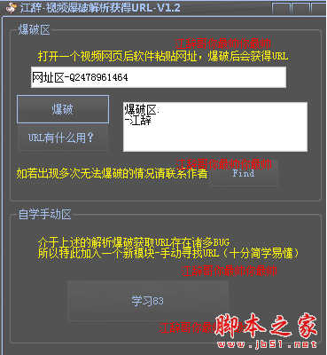 江辞视频爆破解析获得URL软件 v1.2 免费绿色版