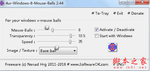 4ur-Win-8-Mouse-Balls(桌面鼠标跟随软件) v2.45 免费绿色版