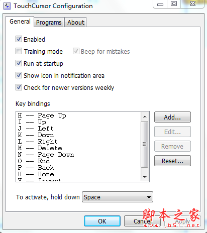 TouchCursor Configuration(键盘辅助工具) 1.7.1 绿色免费版