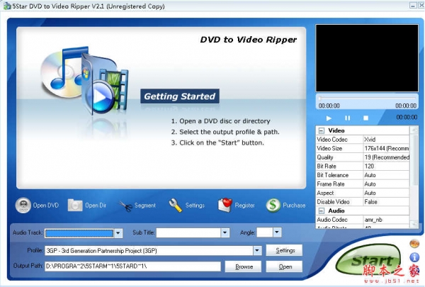 5Star DVD to Video Ripper(视频转换软件) v2.1 免费安装版