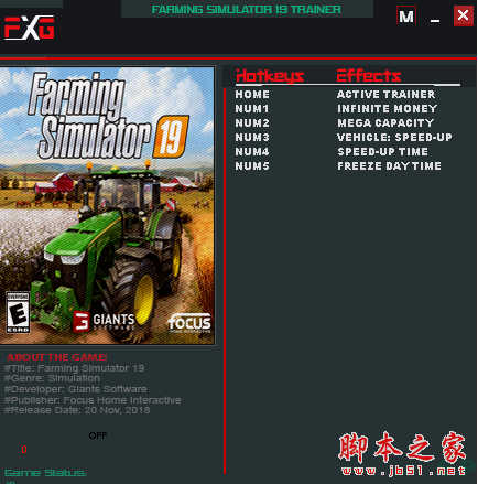 模拟农场19五项修改器 免费绿色版