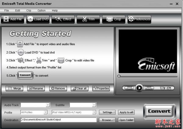 Emicsoft Total Media Converter(媒体转换软件) v3.1.16 免费安装版