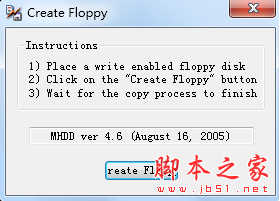 create floppy(移动硬盘坏道修复软件)  v1.0 免费绿色版