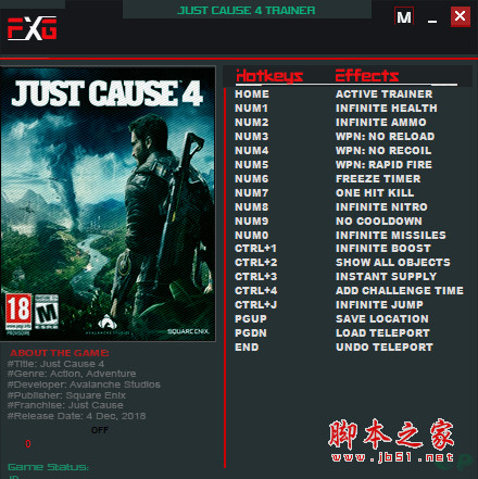 正当防卫4十八项修改器(无限生命/无限弹药) 免费版