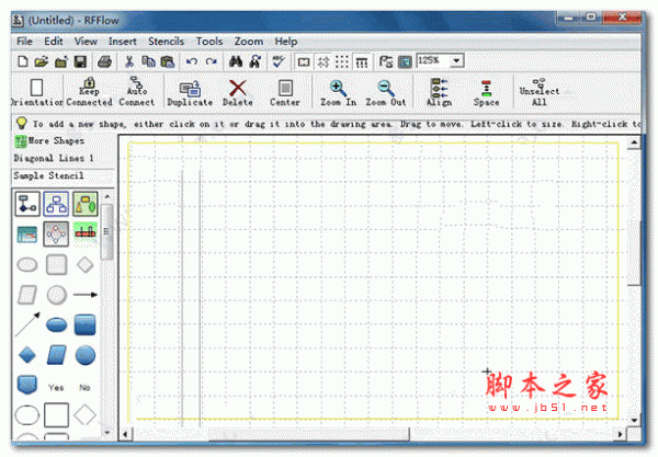 RFFlow(流程图制作软件) v5.06 特别版(附破解补丁+破解教程)