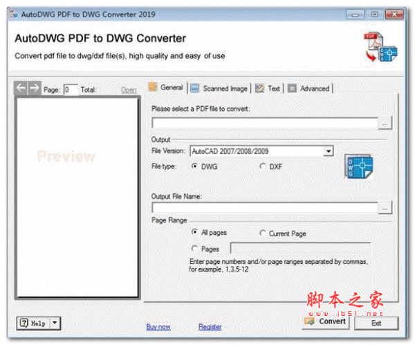 pdf转dwg工具 AutoDWG PDF to DWG Converter Pro 2019 v4.01 中文特别版(含补丁)