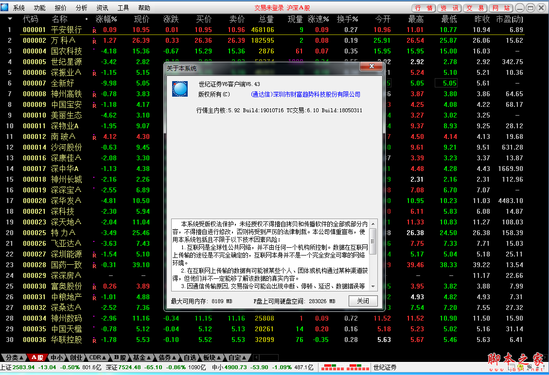 世纪证券通达信行情软件 v6.56 中文官方安装版