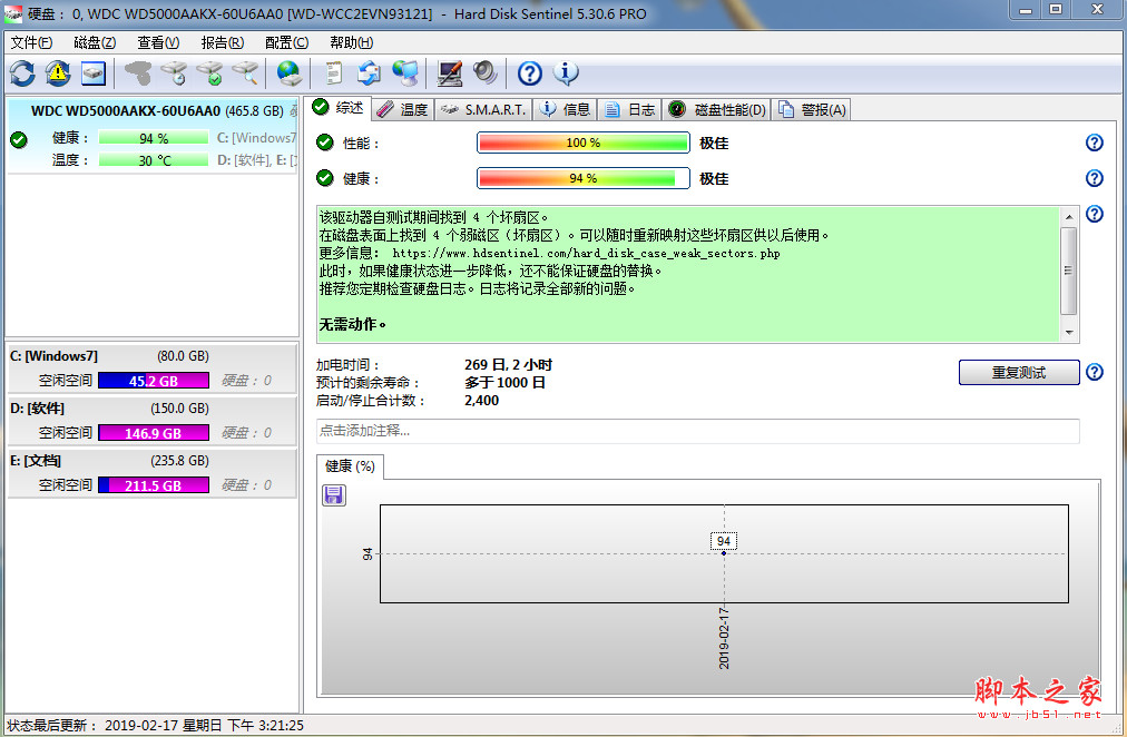 硬盘哨兵Hard Disk Sentinel Pro v6.20.1 中文安装免费版(附教程)