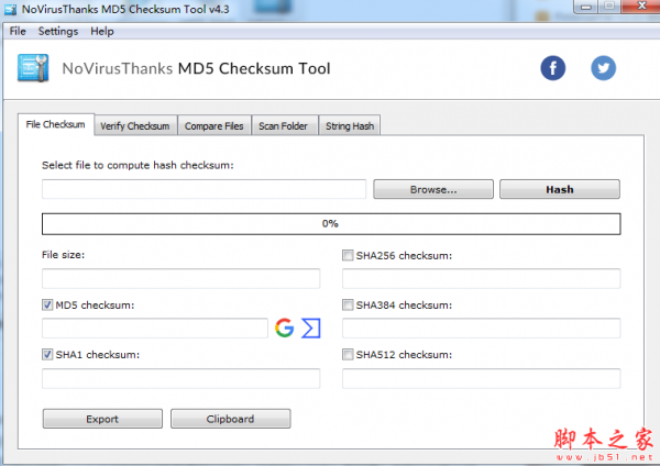 NoVirusThanks MD5 Checksum Tool(文件校验) v4.3.0 绿色免费版