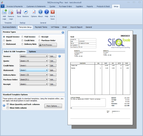 SliQ Invoicing Plus(发票模板自定义软件)V5.6.1.0 英文免费安装版
