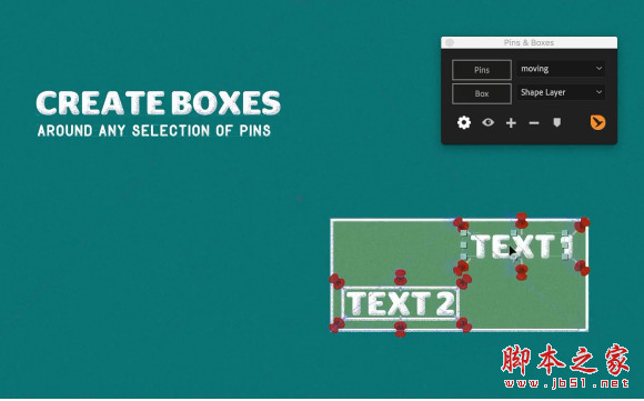 自适应动态方框动画AE脚本AEscripts Pins & Boxes v1.1 免费版(含安装教程)