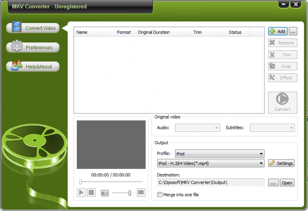 Oposoft MKV Converter(mkv视频格式转换器) v7.6 英文免费安装版(附安装教程)