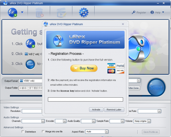 uRex DVD Ripper Platinum(DVD转换器) V3.5 免费英文绿色版