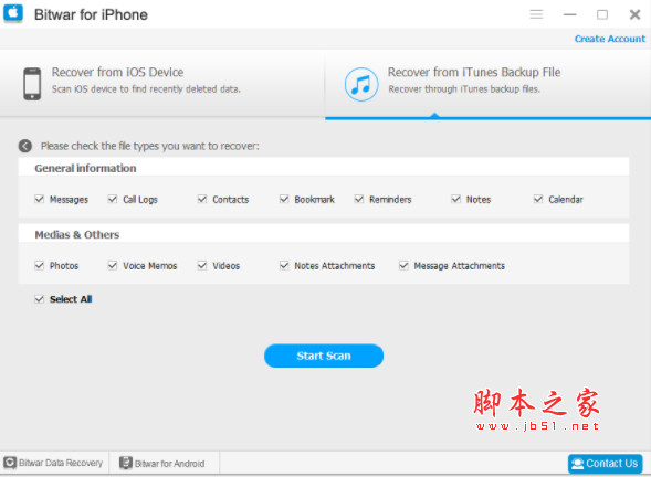 Bitwar iPhone Data Recovery(苹果数据恢复) v1.3.8.1 中文免费安装版(附安装教程)