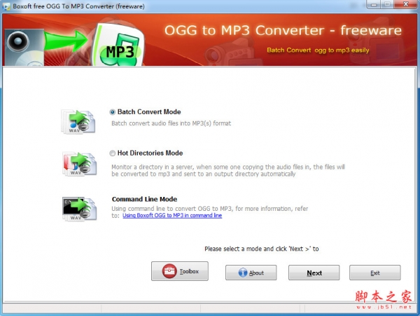 Boxoft free OGG to MP3 Converter(OGG转MP3转换器) v1.0 官方安装版(附安装教程)