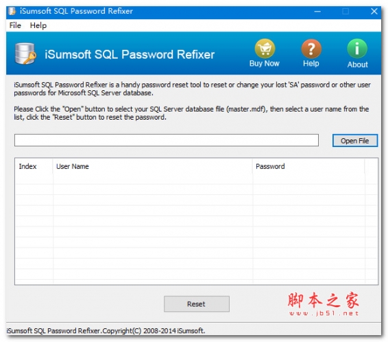 iSumsoft SQL Password Refixer(密码重置)V3.1.1 英文安装版