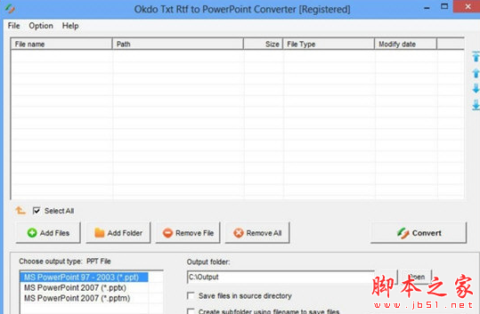 Okdo Txt Rtf to PowerPoint Converter(RTF文本转PPT软件) v5.6 免费安装版