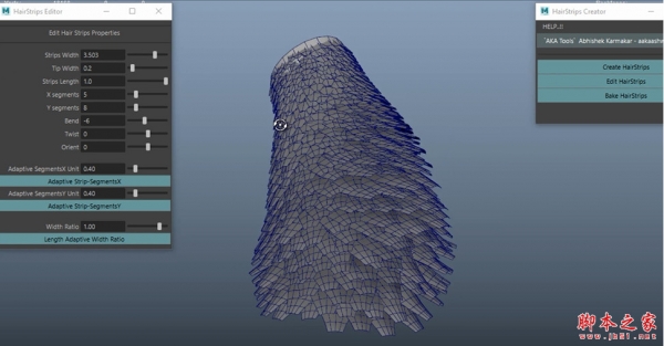 Maya头发毛发插件HairStrips Creator Tool V1.0 for Maya 免费版+视频教程