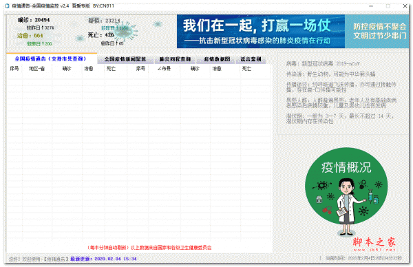 全国疫情监控(疫情通告/同乘/新闻/数据/谣言) v2.4 绿色免费版