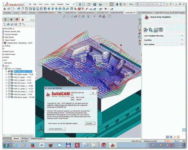 SolidCAM 2020 SP5 HF1 for SolidWorks 2012-2021 x64 中文授权版(附补丁+教程)