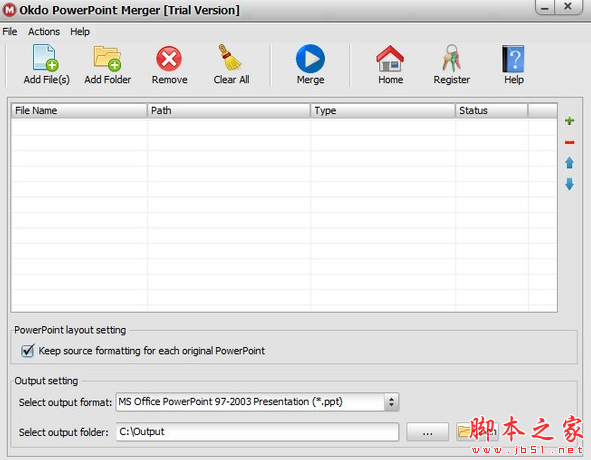 Okdo PowerPoint Merger(PPT文件合并软件) v2.7 免费安装版