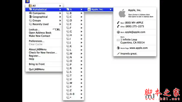 JABMenu(通讯录联系人管理) for Mac v2.6.2 苹果电脑版