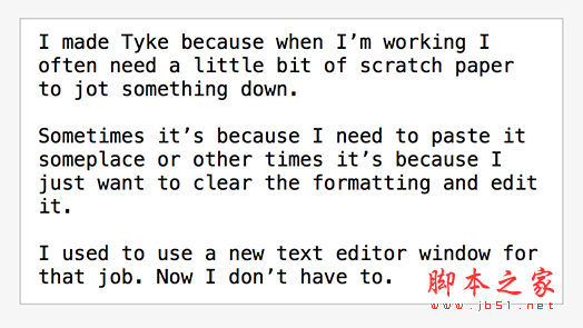 Tyke(菜单栏笔记软件) for Mac v1.0 苹果电脑版
