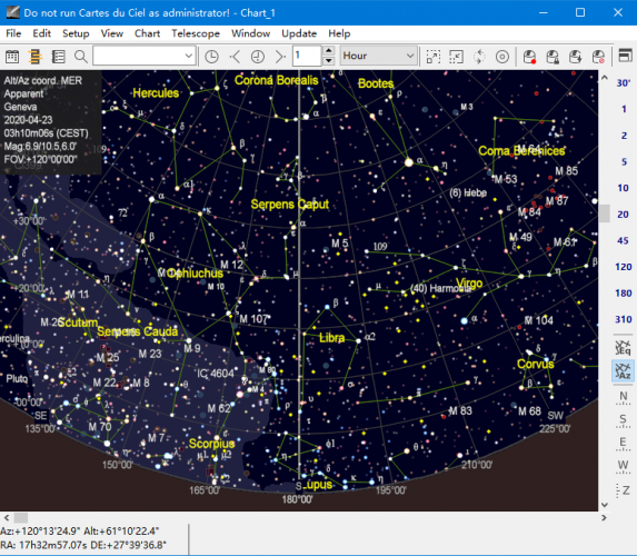 SkyChart(绘制天象图软件) v4.2.1 免费绿色版 64位