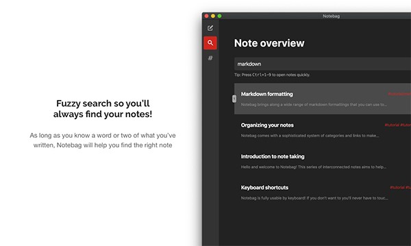 Notebag(记事本应用) for Mac V1.0.0 苹果电脑版