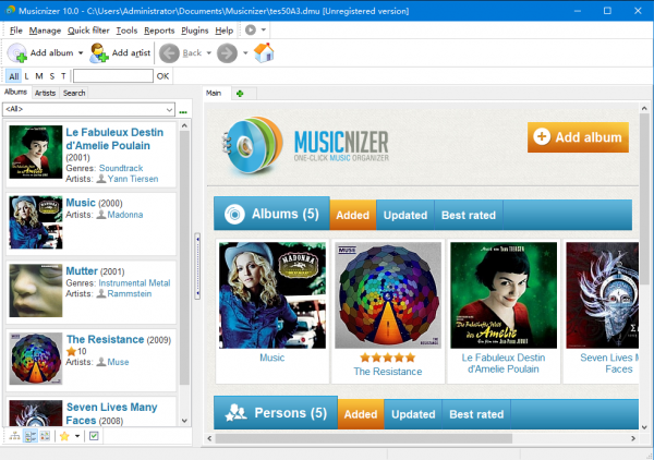 Musicnizer(音乐专辑管理工具) v10.0 官方版