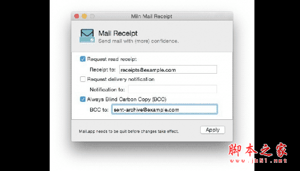 Mail Receipt(邮件处理软件) for Mac v1.0.0 苹果电脑版