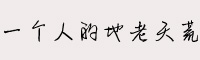 一个人的地老天荒字体