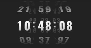 css3实现3d数字时钟滚动特效代码