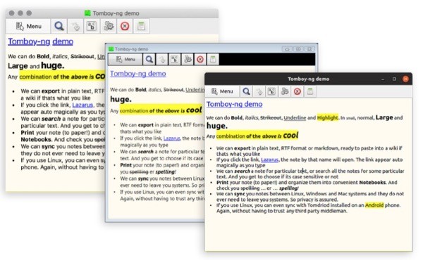tomboy-ng(跨平台笔记软件) for Mac V0.30 苹果电脑版