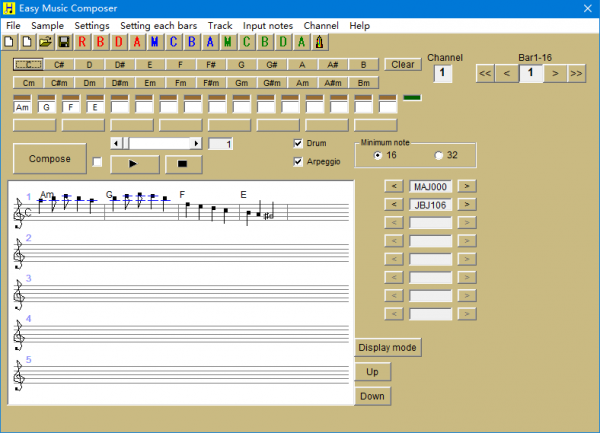 Easy Music Composer(音乐制作工具) v1.0.0.1 免费安装版