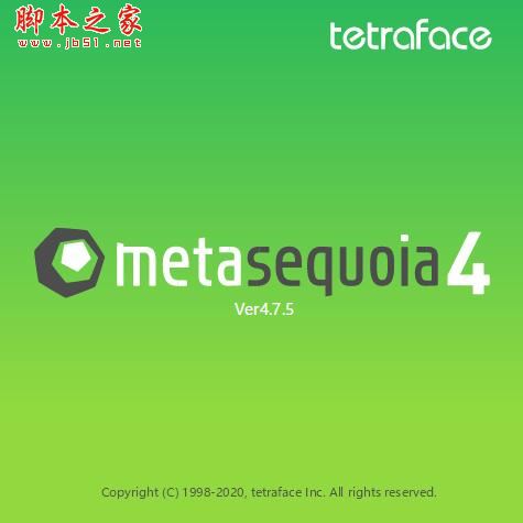 3d游戏人物建模Tetraface Inc Metasequoia v4.8.6d 32位 英文免费版