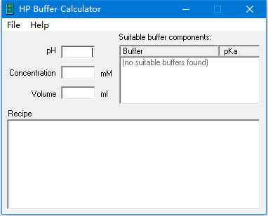 缓冲液配置计算软件 HP Buffer Calculator v1.0 绿色免费版