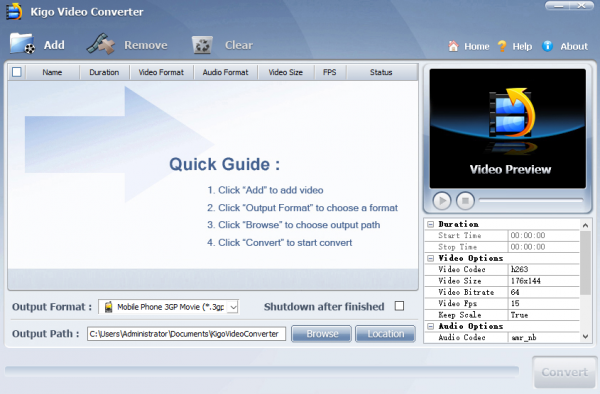 Kigo Video Converter(视频转换器) v1.1.1 官方版