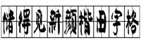 储得见新颜楷田字格