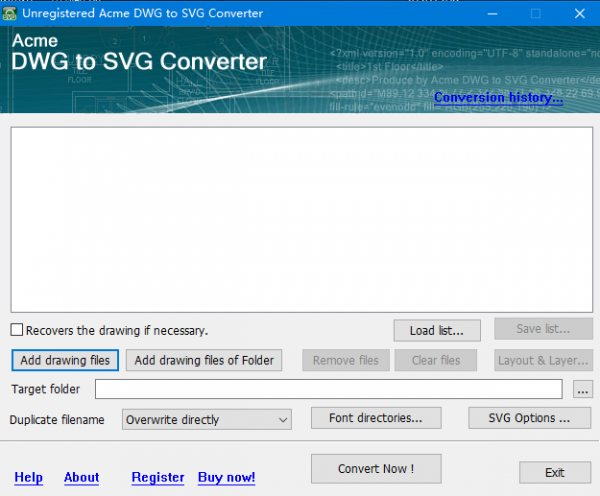 Acme DWG to SVG Converter(DWG转换器) v6.2.2.116 官方版