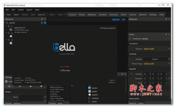 Bella Render GUI物理光谱渲染工具 v21.4.0 中文破解版(附安装教程+破解文件)