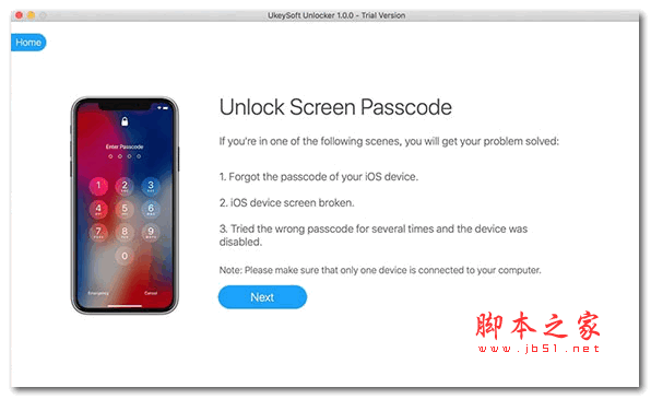 iPhone解锁工具ukeysoft unlocker v1.0.0 安装破解版 
